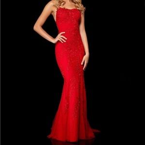 Sherri Hill Wine Prom Dress 52338